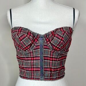 90s Victoria’s Secret Plaid Bustier